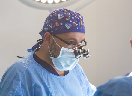 Veterinary doctor during surgery