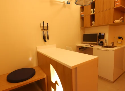 Veterinary exam room